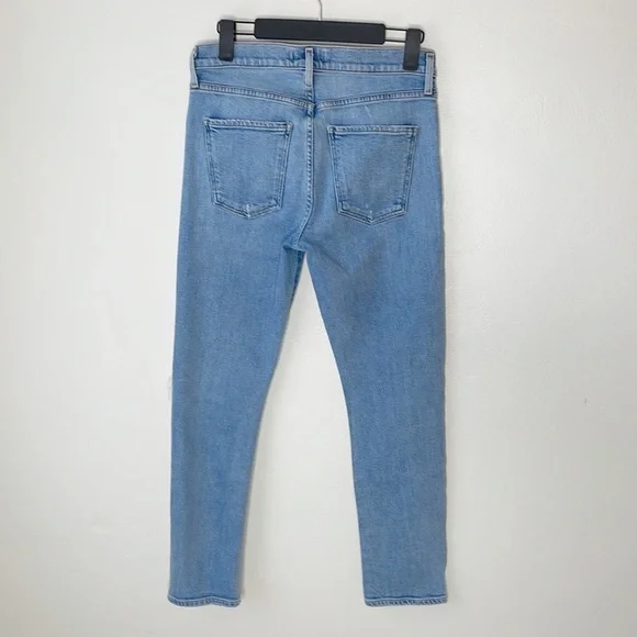Agolde Toni ripped knee slim straight jeans - Picture 9 of 12